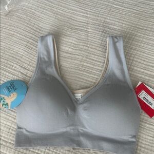 Spanx breast of both worlds reversible 2 bras in 1, XS gray/tan